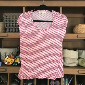 Michael Kors Red/White Polka Dot Shirt